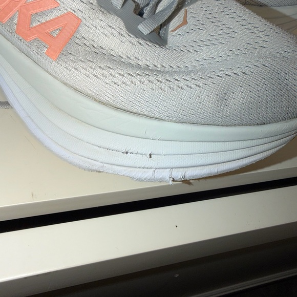 Hoka Women’s Sneakers-Sz 9.5. Gray/light Coral. - Picture 9 of 11